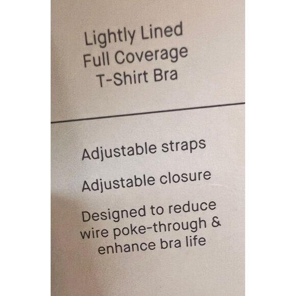 Auden Lightly Lined Full Coverage T-Shirt Bra 42DD Adjustable Straps Lace Front - Picture 3 of 6